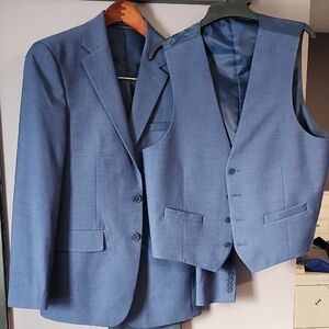 Calvin Klein Classic Blue Suit, Pant and Vest